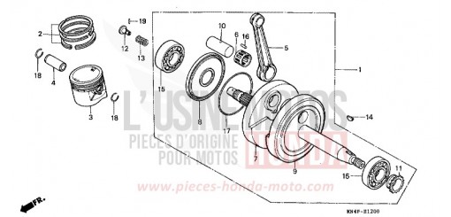 ALBERO MOTORE/PISTONE XR100R1 di 2001